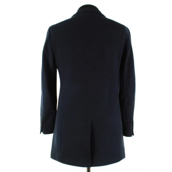 Cardinal of Canada NWT Wool/Cashmere Top Coat Size 40R US LeClaire In Blue Twill
